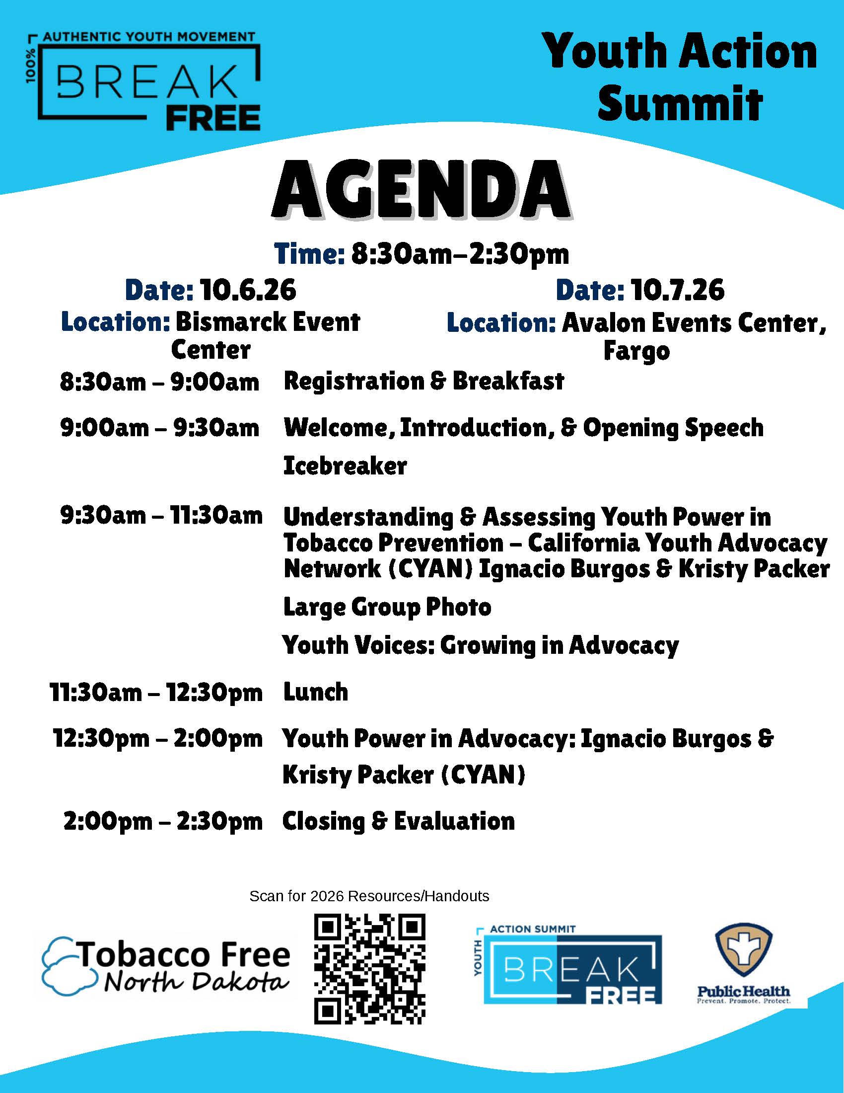 Bismarck and Fargo YAS 2026 Agenda